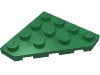 Набор LEGO Wedge Plate 4 x 4 Cut Corner, Зеленый