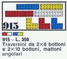 Набор LEGO 915 Кирпичики - прямые и угловые