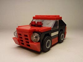 Набор LEGO MOC-3817 Маслкар черный с красным (Мускулистая машина)