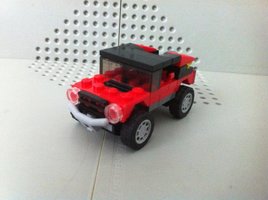 Набор LEGO Красный Хаммер с черной крышей