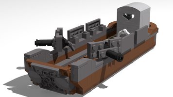 Набор LEGO MOC-13984 Десантный корабль времен Первой мировой войны