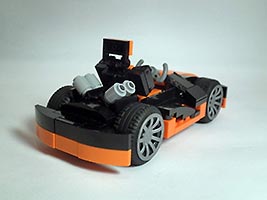Набор LEGO Гоночный карт черный с оранжевым