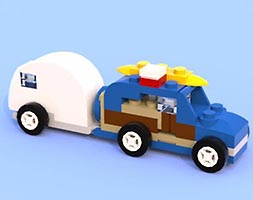 Набор LEGO MOC-5526 Тини Вуди (машина) с прицепом