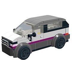 Набор LEGO MOC-6019 city 4 wide minivan