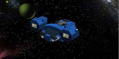 Набор LEGO MOC-7665 Синий космический корабль
