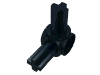 Деталь LEGO Technic Axle and Pin Connector Hub with 2 Axles, Черный
