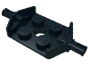 Деталь LEGO Plate, Modified 2 x 2 with Wheels Holder Wide, Reinforced Bottom, Черный