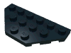 Деталь LEGO Пластина-клин 3 x 6, со срезанными углами, Черный