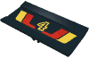 Набор LEGO Hinge  6 x  3 Radar with Yellow 4 and Red/Yellow Stripes Patt., Черный