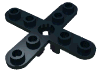Деталь LEGO Propeller 4 Blade 5 Diameter with Rounded Ends, Черный