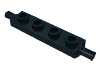 Деталь LEGO Пластина специальная 1 x 4, с держателем колёс, Черный