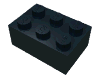 Деталь LEGO Кирпичик 2 x 3, Черный