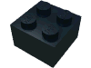 Деталь LEGO Кирпичик 2 x 2, Черный