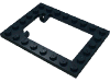 Деталь LEGO Plate Special 6 x 8 Trap Door Frame Horizontal, Черный