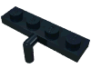 Деталь LEGO Plate Special 1 x 4 with Arm Down, Черный