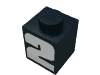 Набор LEGO Brick 1 x 1 with Bold White 2 Print, Черный