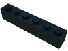 Деталь LEGO Кирпичик 1 x 6, Черный