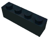 Деталь LEGO Кирпичик 1 x 4, Черный