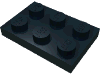 Деталь LEGO Пластина 2 x 3, Черный