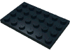 Деталь LEGO Пластина 4 x 6, Черный