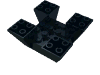Деталь LEGO Slope Inverted 65° 6 x 6 x 2 Quad with Cutouts, Черный