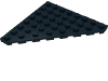 Деталь LEGO Пластина-клин 8 x 8, со срезанным углом, Черный