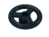 Деталь LEGO Vehicle Steering Wheel Small, 2 x 2, Черный