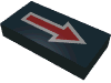 Набор LEGO Tile 1 x 2 with Arrow Long Red with Silver Border Print [6781 / 6955], Черный