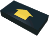 Набор LEGO Tile 1 x 2 with Arrow Short Yellow without Black Border Print, Черный
