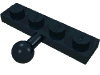 Деталь LEGO Пластина специальная 1 x 4, с шаровым пальцем, Черный