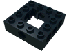 Деталь LEGO Кирпичик Technic открытый центральный 4 x 4, Черный