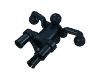 Деталь LEGO Technic 4 Ball Joint Steering Arm With 3 Pin Base [Complete Assembly], Черный