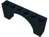 Деталь LEGO Brick Arch 1 x 6 x 2 - Thick Top with Reinforced Underside, Черный