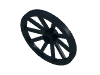 Деталь LEGO Wheel Wagon Huge (43mm D.), Черный