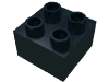 Деталь LEGO Кирпичик 2 x 2, Черный