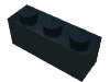 Деталь LEGO Кирпичик 1 x 3, Черный