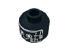 Набор LEGO Minifig Head Alien with Robot Silver Print [Blocked Open Stud], Черный