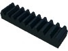 Деталь LEGO Зубчатая рейка Technic 1 x 4, Черный