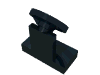 Деталь LEGO Vehicle Steering Stand 1 x 2 with Black Steering Wheel, Черный