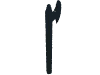 Деталь LEGO Minifig Halberd, Черный