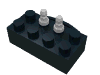 Набор LEGO Electric Train 12V Brick  2 x  4 Type 1 (Complete), Черный
