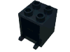 Деталь LEGO Коробка 2 x 2 x 2, Черный