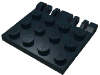 Деталь LEGO Пластина шарнирная фиксирующая двойная 3 x 4, с 2 пальцем, Черный