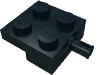 Деталь LEGO Пластина специальная 2 x 2, с держателем колеса, Черный