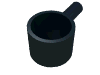 Деталь LEGO Minifig Saucepan, Черный