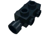 Деталь LEGO Brick Special 1 x 2 x 2/3 with Studs on Sides, Черный