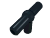 Деталь LEGO Pneumatic T-Piece (T Bar) [New Style], Черный