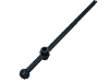 Деталь LEGO Bar 12L with Open Stud, Towball, and Top Slit [Boat Mast], Черный