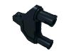 Деталь LEGO Hinge 1 x 3 Triangle with Two Pins, 1 Locking Finger, Черный