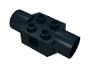 Деталь LEGO Technic Brick Special 2 x 2 with Pin Hole, with 2 Rotation Joint Sockets, Черный